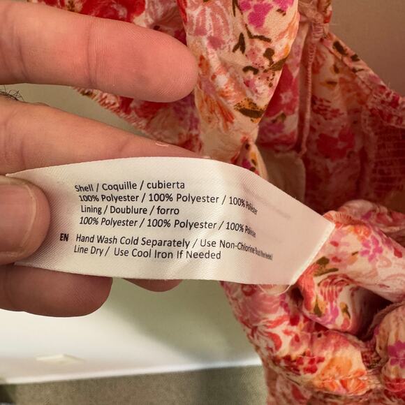 Band of the Free Puff Sleeve Floral Midi Dress US Women's S - Picture 7 of 9